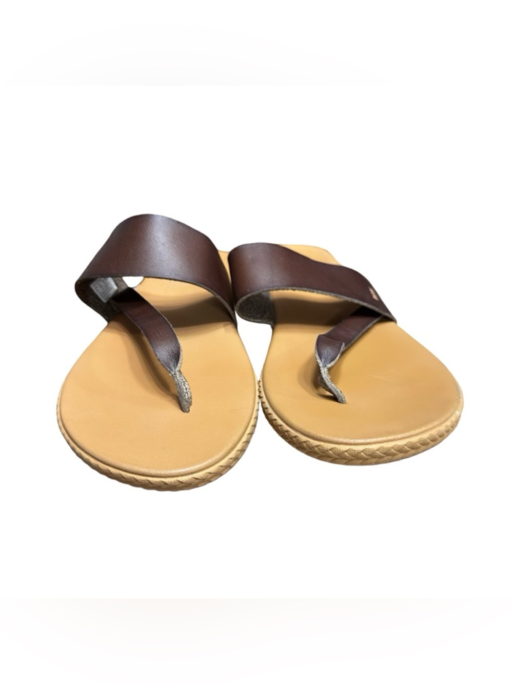 REEF Brown Cushion Sol Flat Sandals Size 12 Tan Comfort Beach Summer Espadrilles - Picture 2 of 9
